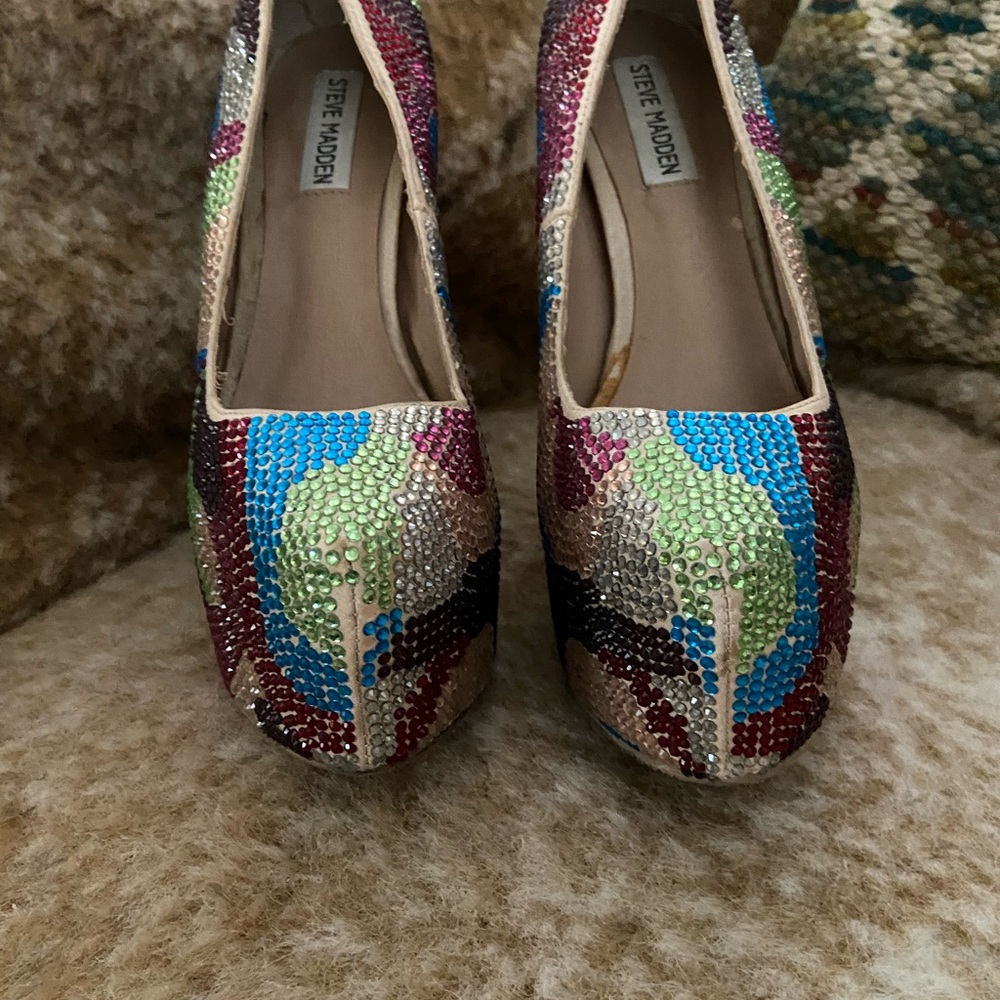 Steve Madden Colorful Sequin Heels